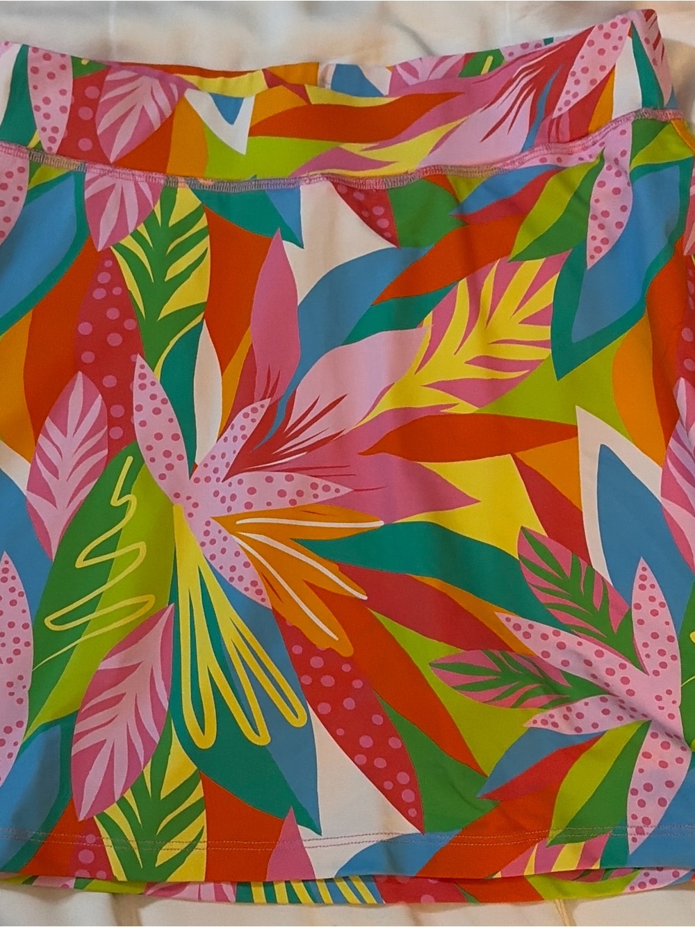 Mary Square Tropical Swim Skirt Skort | Bright Floral Print | Size XS